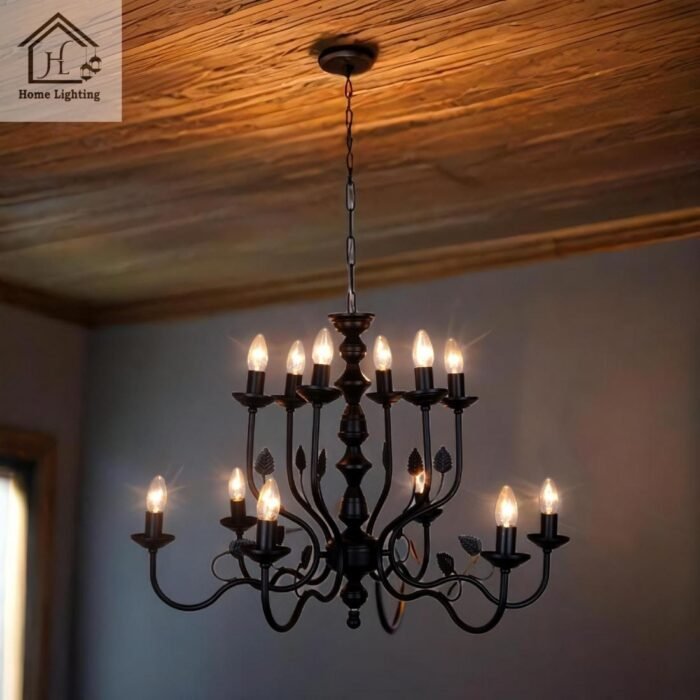 12 Candle Vintage Style Chandelier