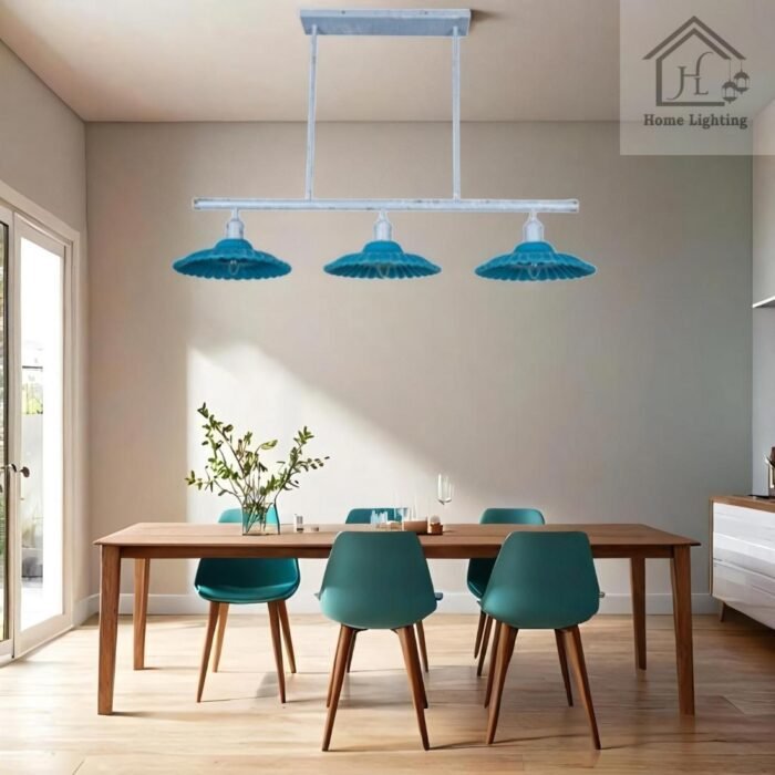 3 Round Ceramic Linear Chandelier