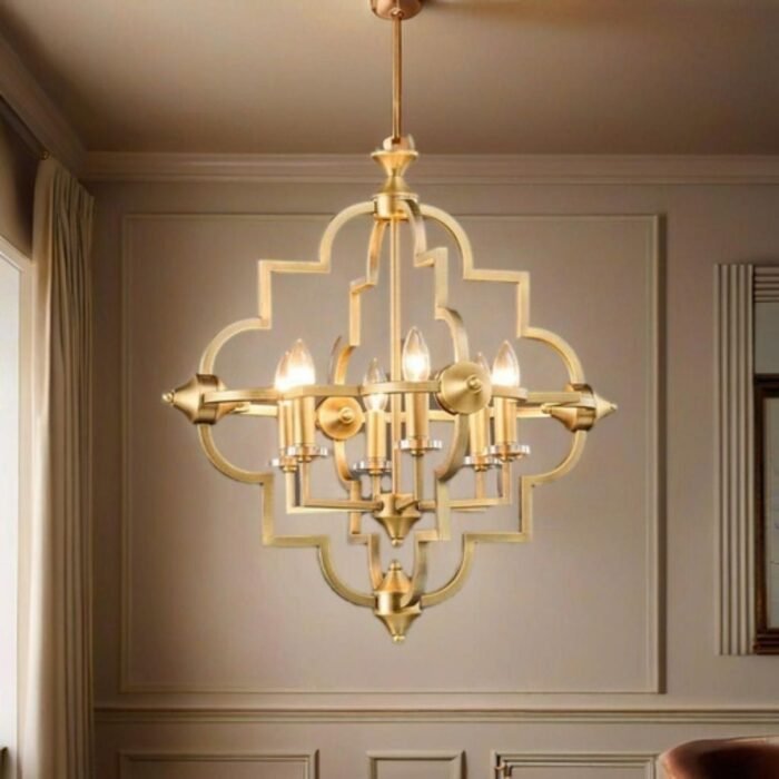 Pendant Modern 6 Light Geometric Chandelier