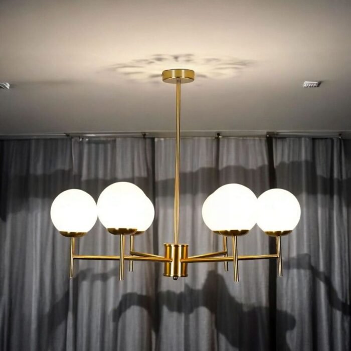 Modern Globe 6 Light Chandelier