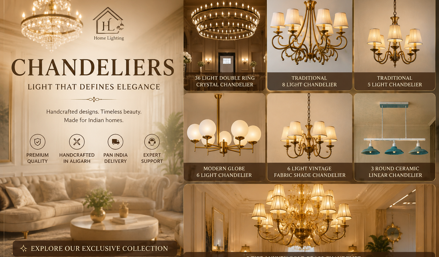 How to Choose the Perfect Chandelier for Your Living Room in India