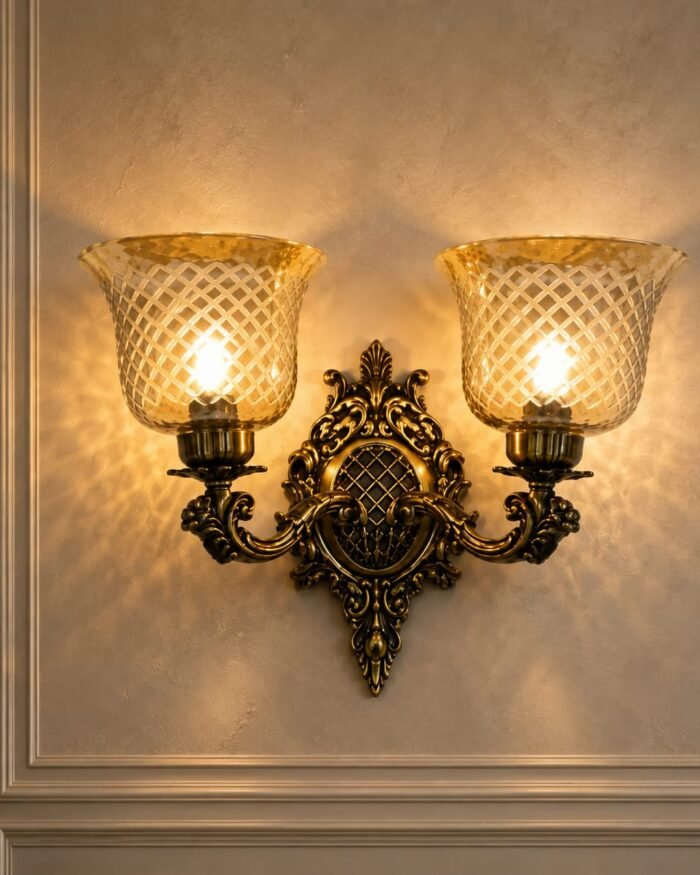 Regal Lattice Double Wall Sconce